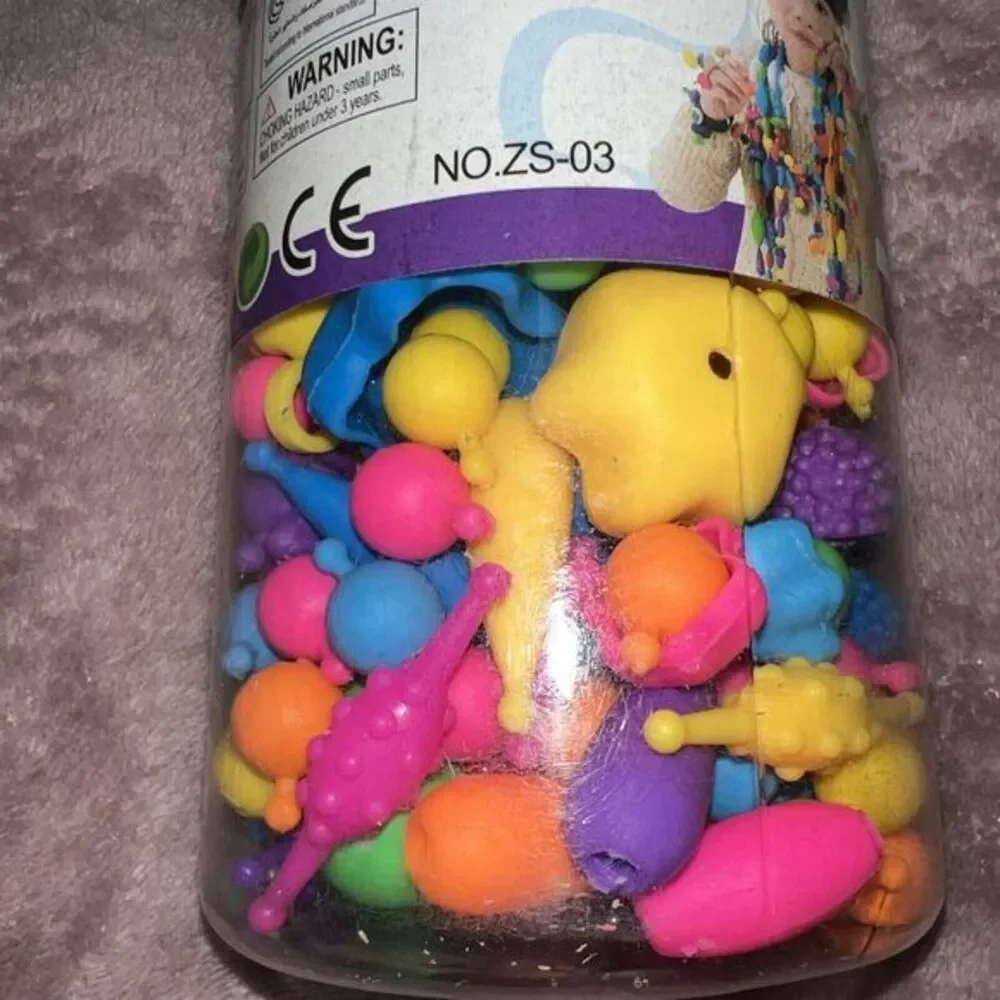 Multi-Color Interlocking Beads Assorted Sizes & Colors Create Assemble Kids‎